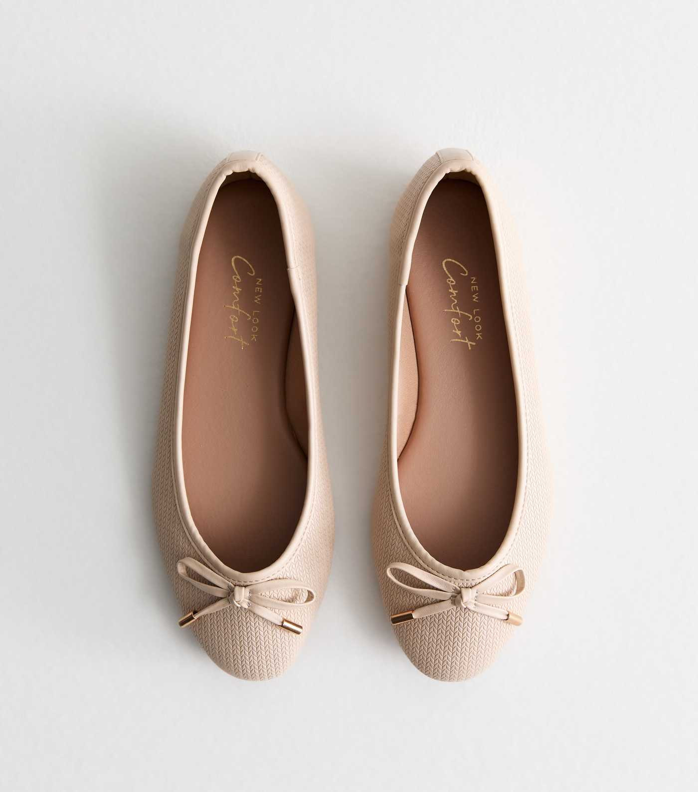 Extra Wide Fit Off White Woven Ballerina Pumps | New Look | New Look (UK)