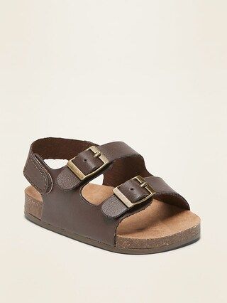 Faux-Leather Double-Buckle Sandals for Baby | Old Navy (US)