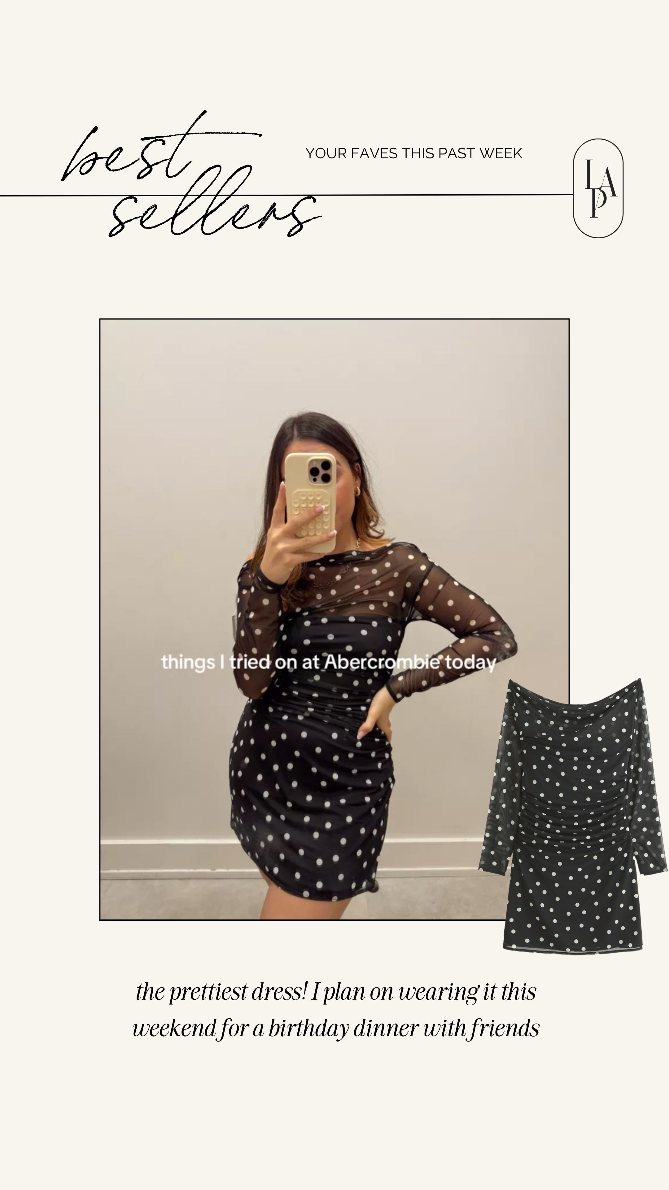 Wearing a size medium in this adorable polka dot dress!  

 #LTKFindsUnder100