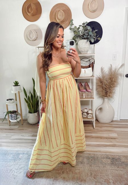 Gorgeous yellow and pink striped maxi dress for summer 🩷💛

#LTKStyleTip #LTKFindsUnder100 #LTKSeasonal