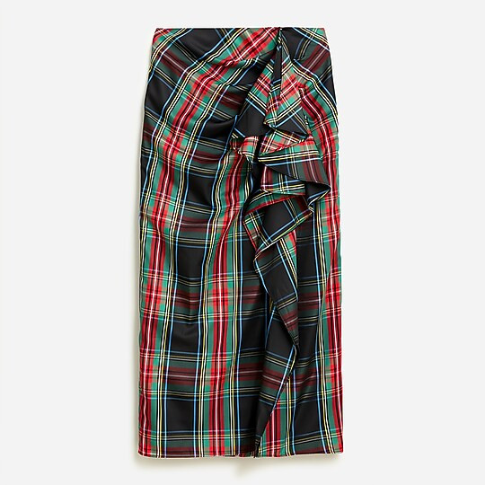 Long ruffle skirt in Stewart tartan | J. Crew US