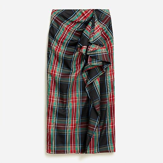 Long ruffle skirt in Stewart tartan | J.Crew US