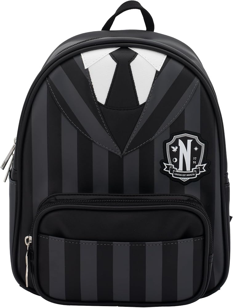 AI ACCESSORY INNOVATIONS Wednesday Nevermore Uniform Vegan Leather Cosplay Mini Backpack Purse, 1... | Amazon (US)