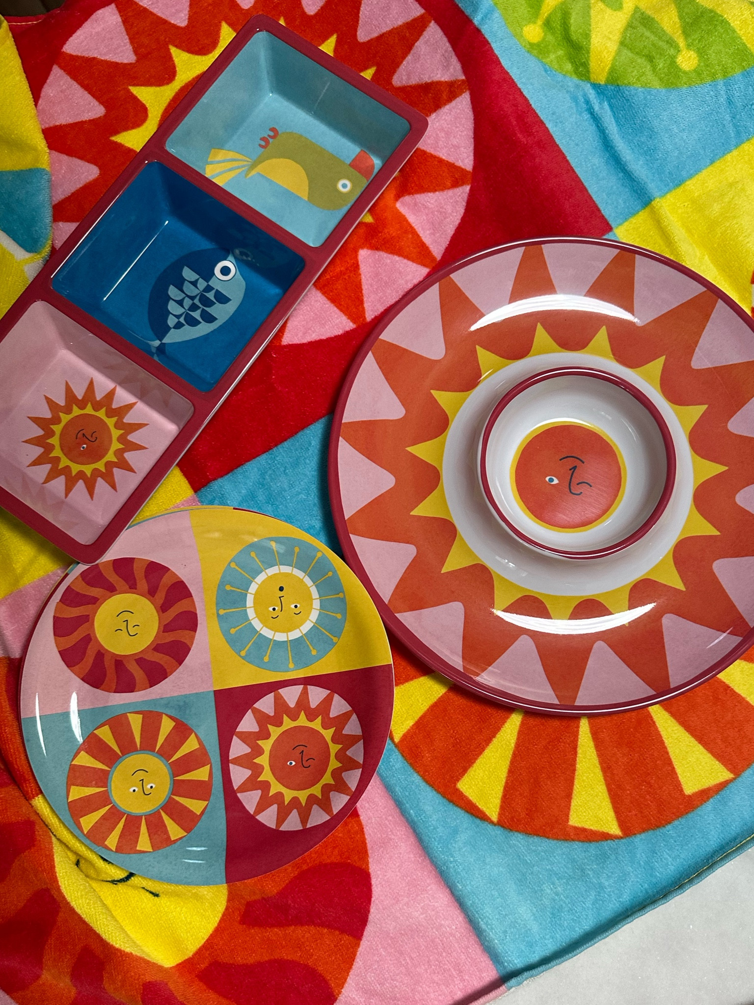 how cute is this sun collection? i grabbed the beach towel and these fun dishes for summer meals outside! ☀️ 

#LTKSeasonal #LTKparties #LTKsalealert
