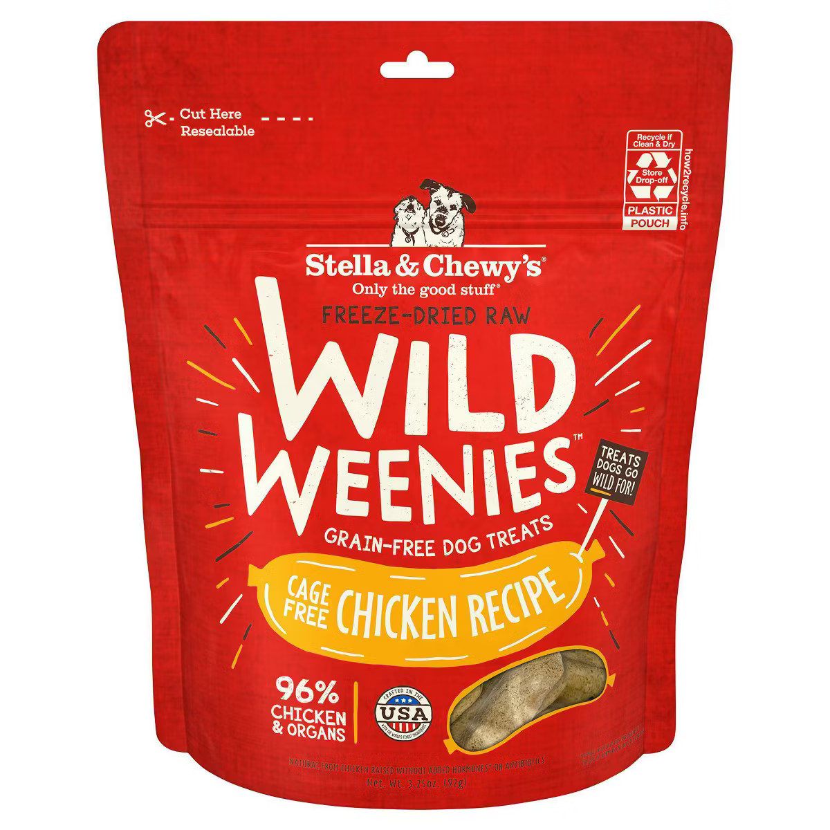 Stella & Chewy's Wild Weenies Chicken Flavor Chewy Dog Treats - 3.25oz | Target