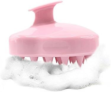 Hair Scalp Massager Shampoo Brush, Scalp Care Hair Wash Brush Silicone Comb - Pink | Amazon (US)