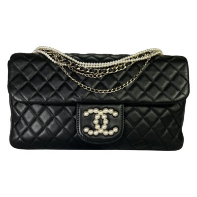 Chanel Westminster Tangled Pearl Chain Flap Bag Quilted Lambskin Medium 2011  | eBay | eBay US