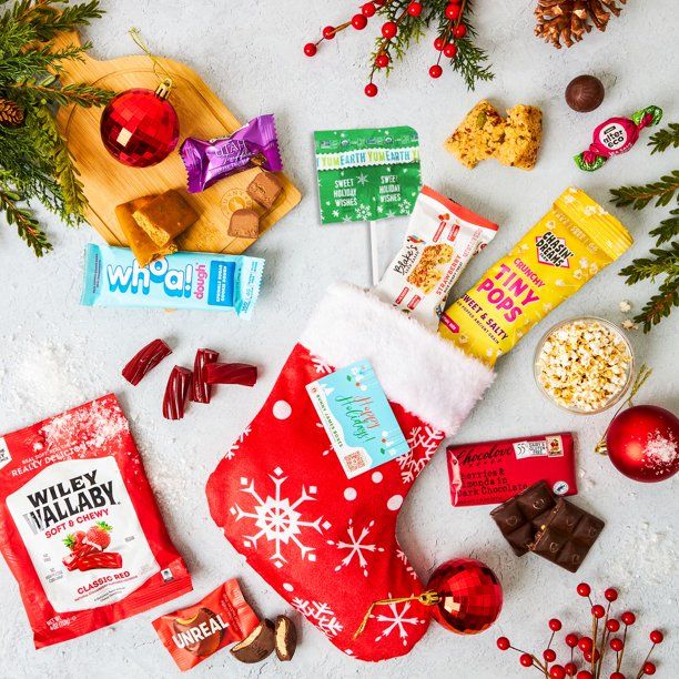 Healthy Stocking Gift: Pre Filled Stockings Stuffers with Candy, Treats & Gourmet Snacks, Wonderf... | Walmart (US)