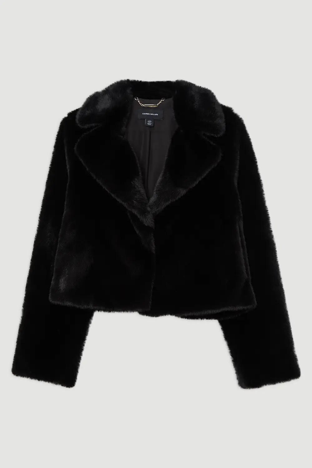 Jackets & Coats | Faux Fur Cropped Jacket | KarenMillen | Coast UK & IE