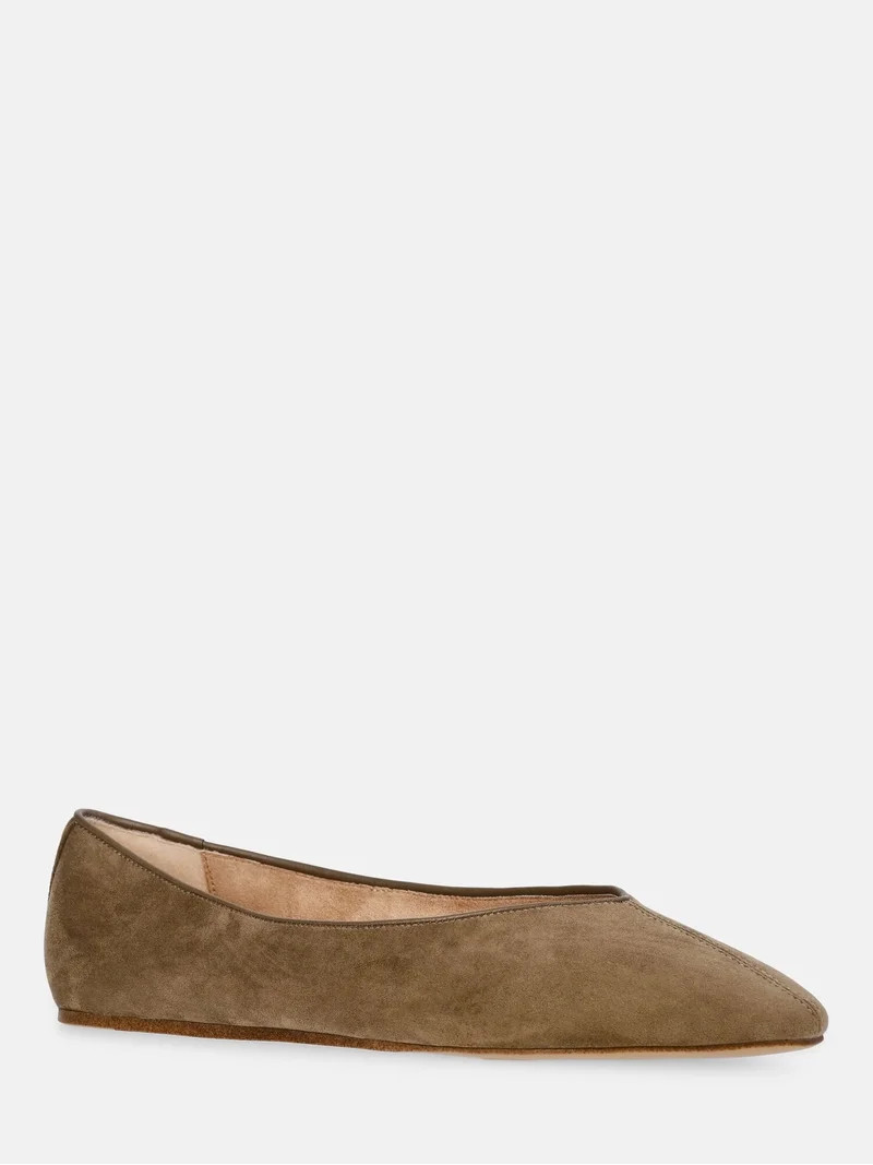 Scenario Women's Faux Suede Ballet Flats | Walmart (US)