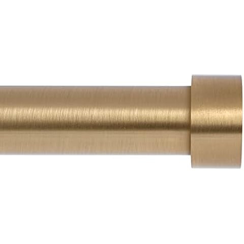 Ivilon Drapery Window Curtain Rod - End Cap Style Design 1 Inch Pole. 28 to 48 Inch Color Warm Go... | Amazon (US)