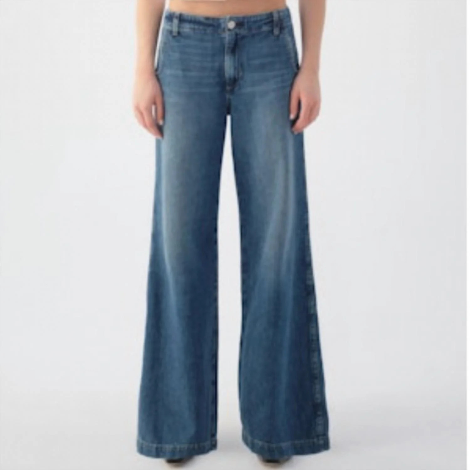 Edith Wide Leg Trouser Jeans In Romance | Shop Simon