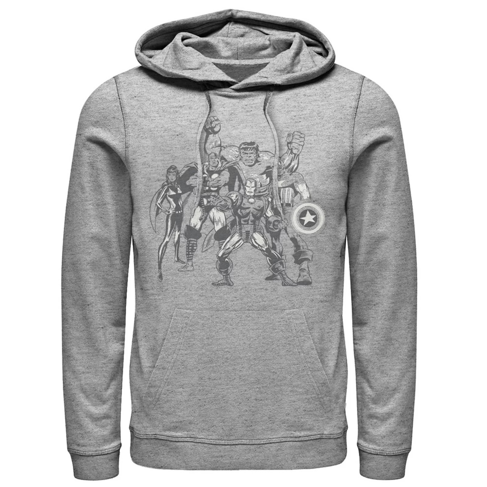 Men's Marvel The Avengers Retro Group Hoodie, Size: XXL, Athletic Grey | Kohl's