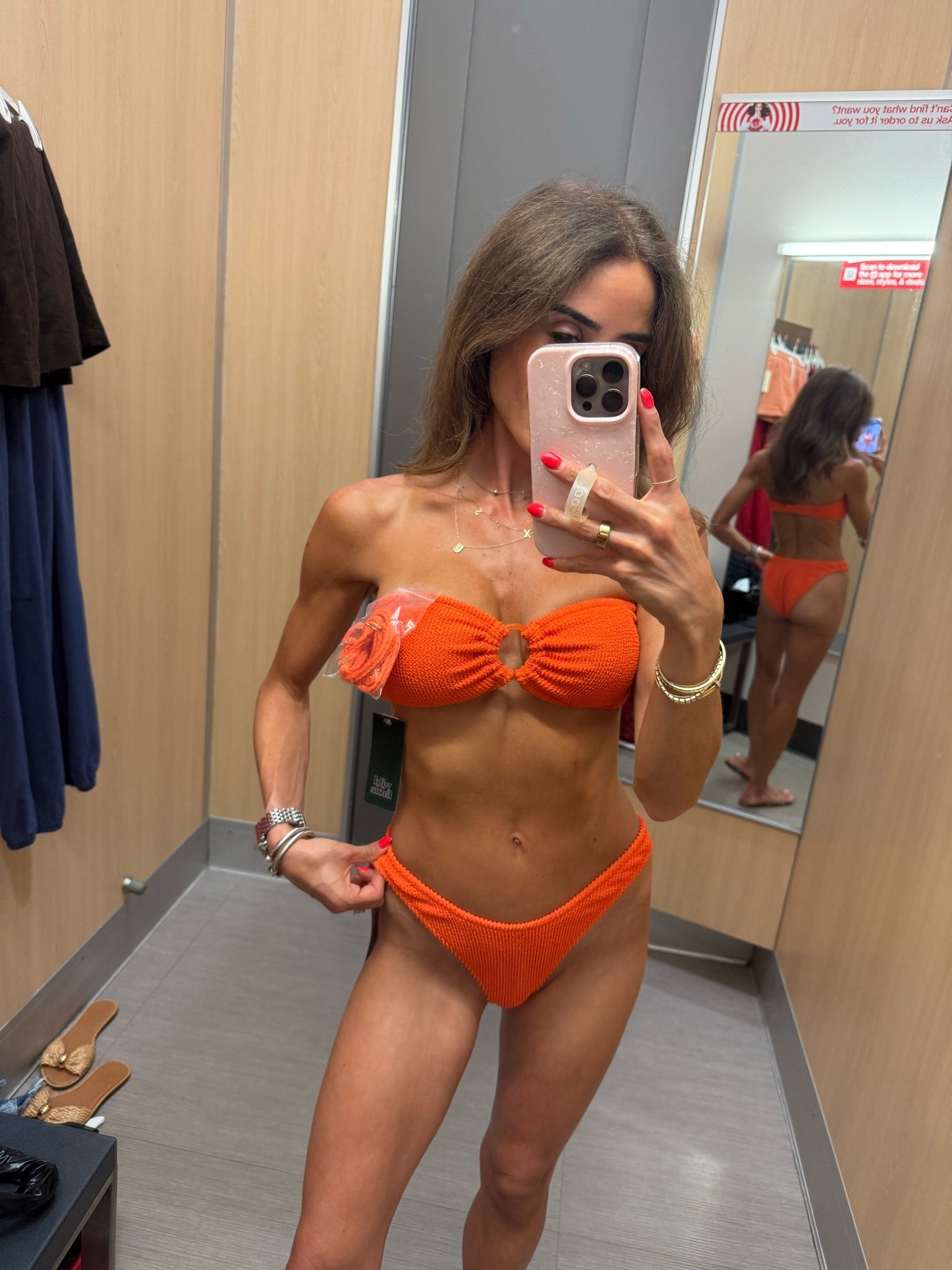 Orange bikini set that looks like hunza wearing size s top xs bottoms

#LTKSwim #LTKTravel