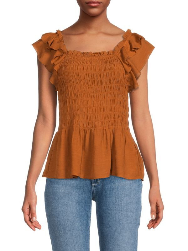 Smocked Peplum Top | Saks Fifth Avenue OFF 5TH