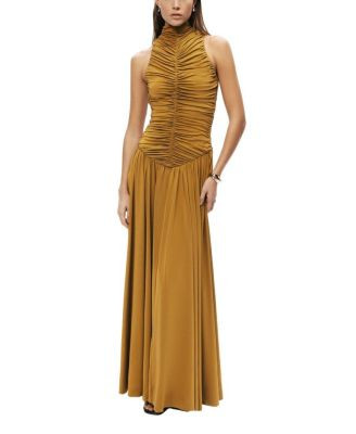 Nocturne Ruched High-Neck Maxi Dress | Bloomingdale's (US)