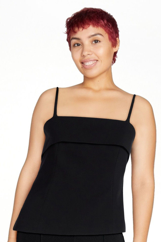 Scoop Top Bandeau para Mujer con Doblez, Tallas XS-XXL | Walmart (US)