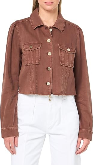 PAIGE Women's Pacey Crpped Dnm Jkt W Raw Hem | Amazon (US)