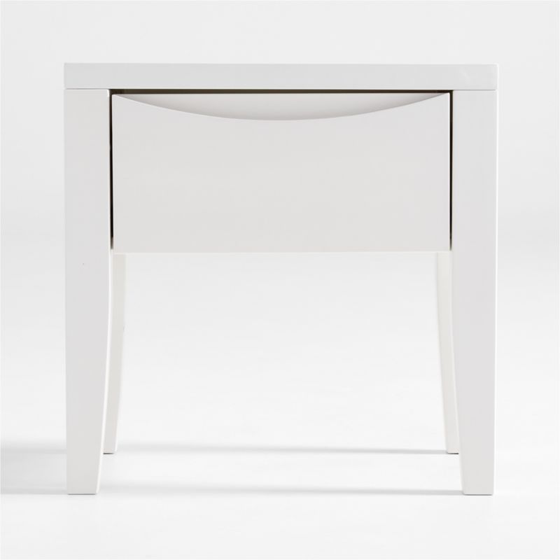 Hilde White Wood Nightstand + Reviews | Crate and Barrel | Crate & Barrel
