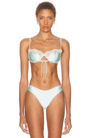 Montce x Elsa Hosk Lena Bikini Top in Baby Blue | FWRD 