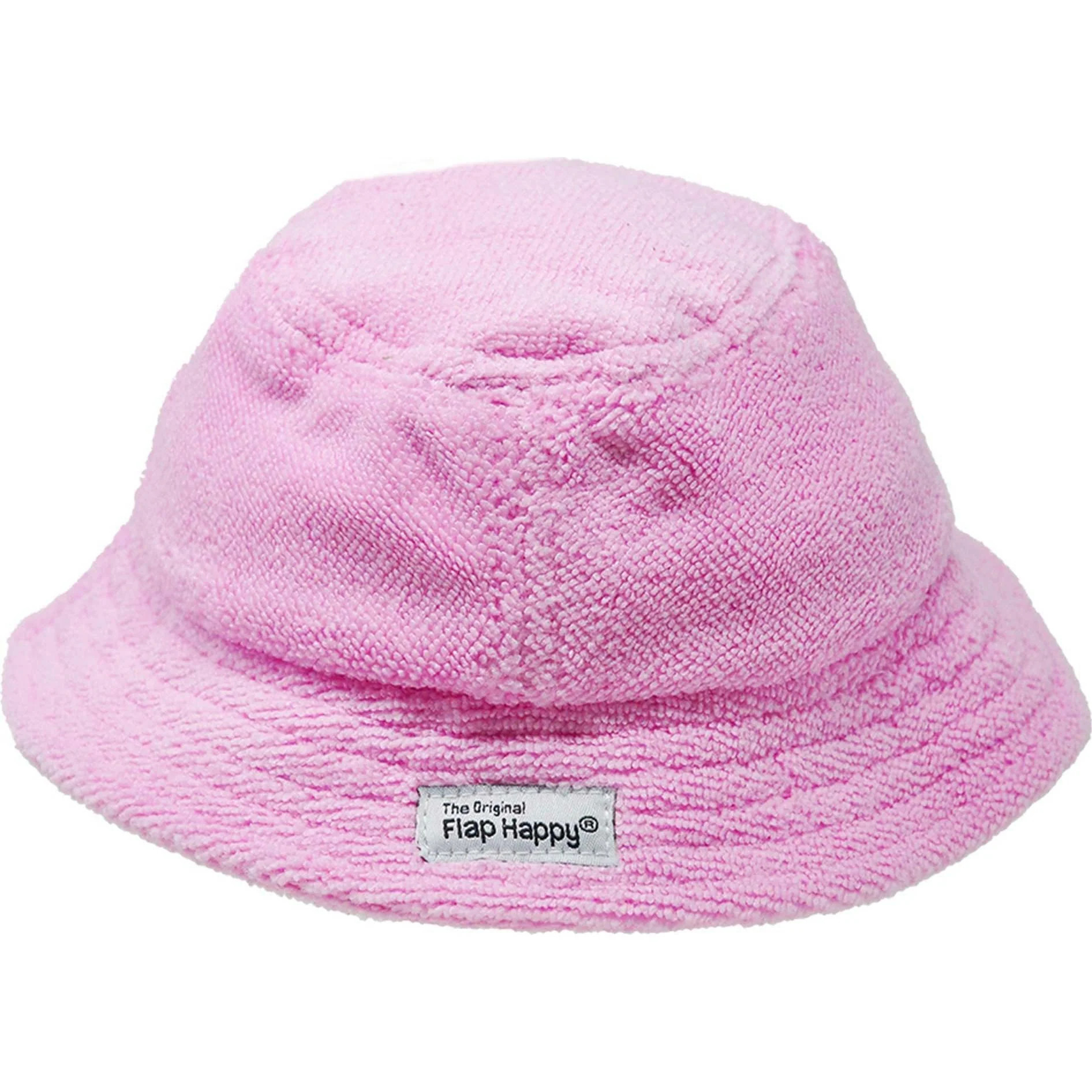 Flap Happy UPF 50+ Terry Beach Bucket Hat | Pink | Small | Polyester/Fabric/Spandex | Adult | Kids | Maisonette | Maisonette