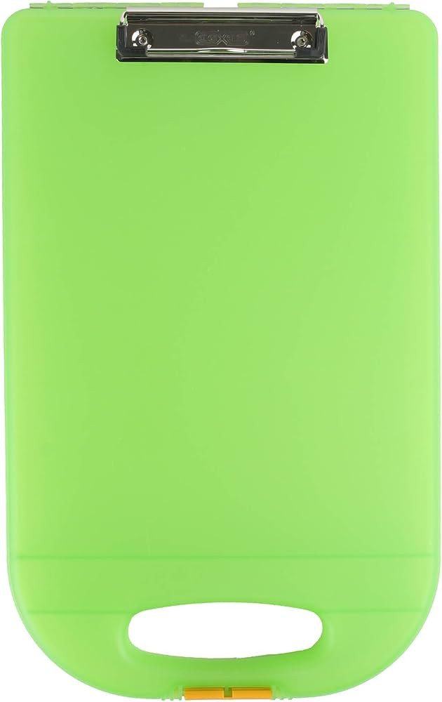 Dexas Clipcase 2 Storage Clipboard with Rounded Handle, Lime Green 16" x 10" | Amazon (US)