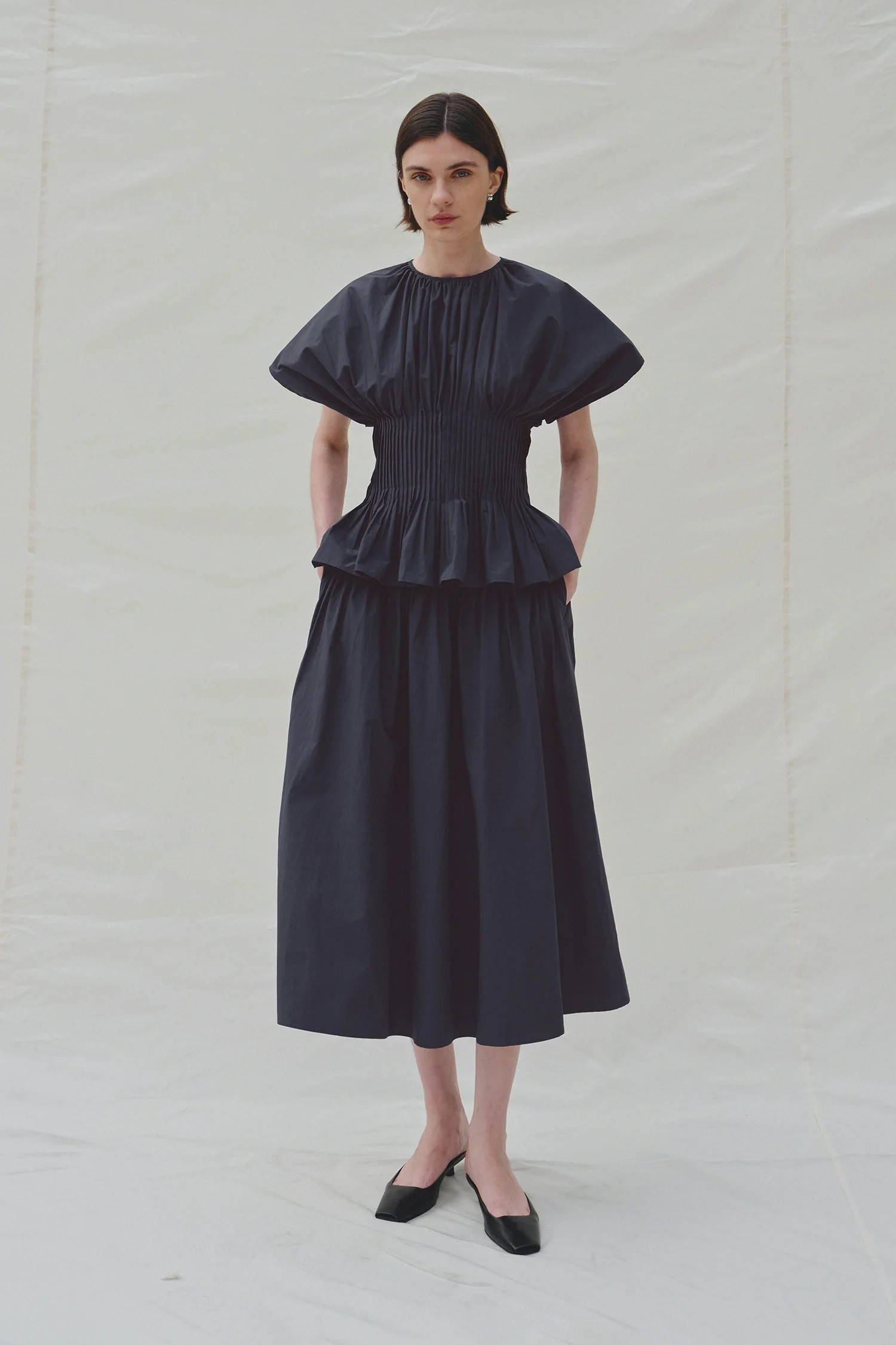 Piquenique Pintuck Skirt | A-Line Cotton Skirt | Rue Sophie