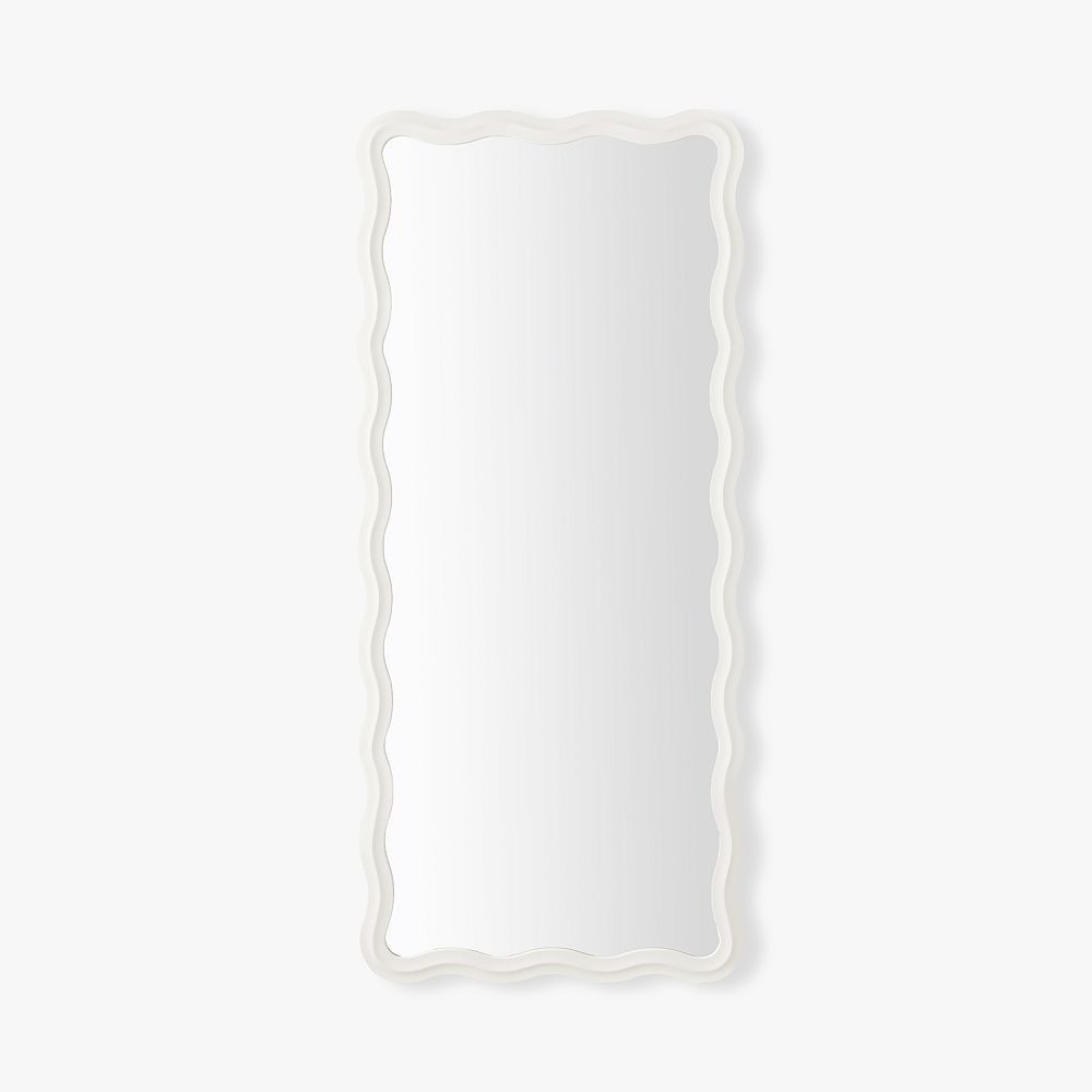 Floor Length Scallop Mirror, White | Pottery Barn Teen