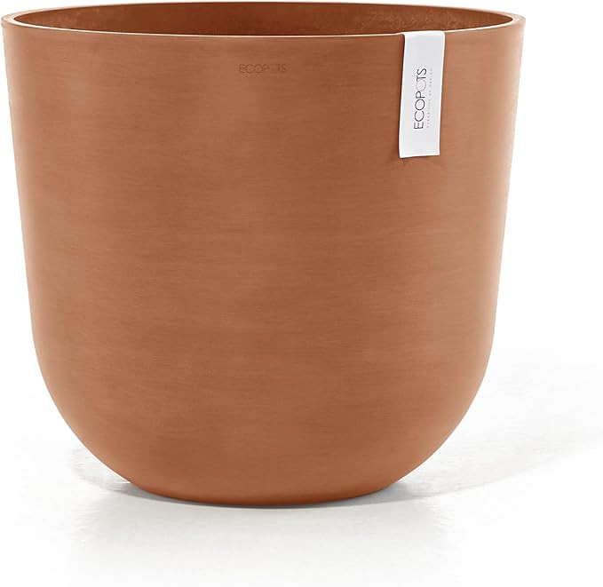 Ecopots Oslo Durable Modern Round Indoor/Outdoor Recycled-Based Composite Flower Pot Planter, Ter... | Amazon (US)