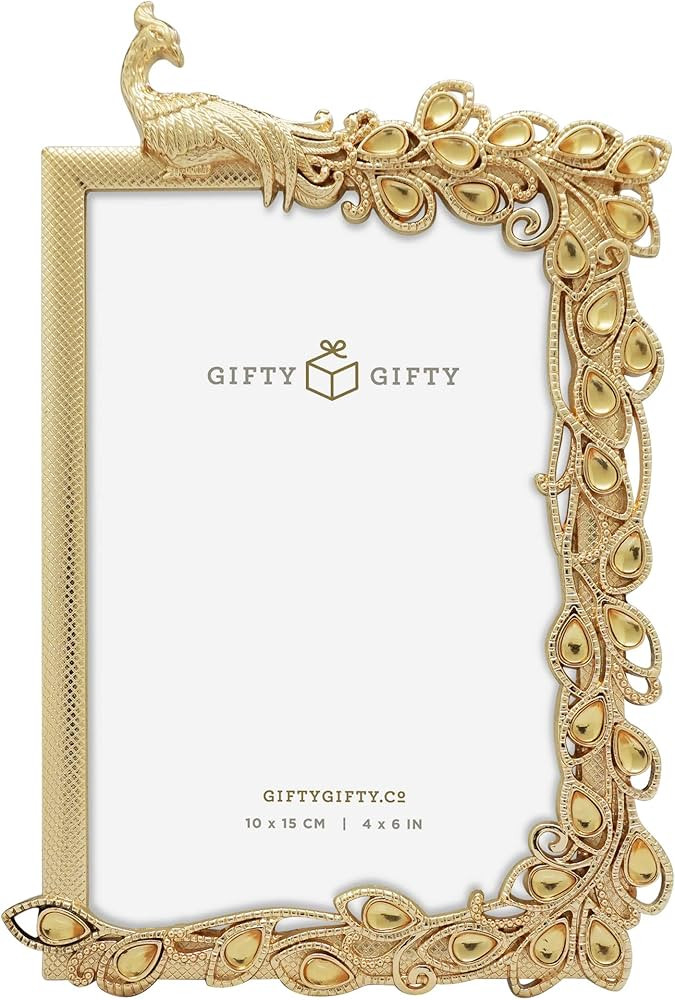 Jeweled Peacock Photo Frame / 4x6 In | For Vertical Display on Tabletops | Perfect for Home Decor... | Amazon (US)