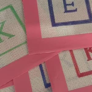 Initial Needlepoint Beginner Kit: Hand Painted Needlepoint Canvas with Materials and Zipper Pouch | Etsy (US)