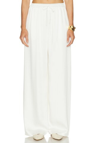 Oscar de la Renta Silk Georgette Pant in Ivory | FWRD 