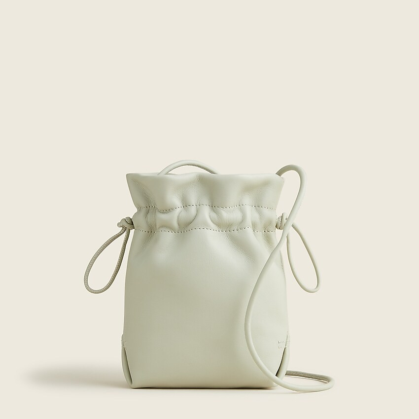 Lisbon drawstring bag in leatherItem BE897 
 
 
 
 
 There are no reviews for this product.Be the... | J. Crew US
