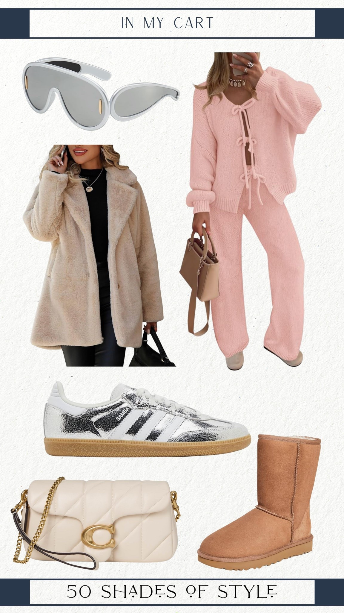pink set, faux fur jacket, silver sneakers, casual outfit, winter outfit 

#LTKootd #LTKSeasonal #LTKOver40