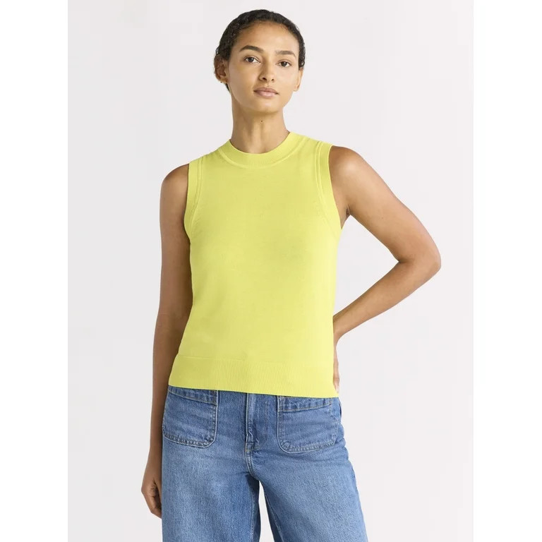 Free Assembly Women's Sleeveless Sweater Shell, Lightweight, Sizes XS-2XL | Walmart (US)