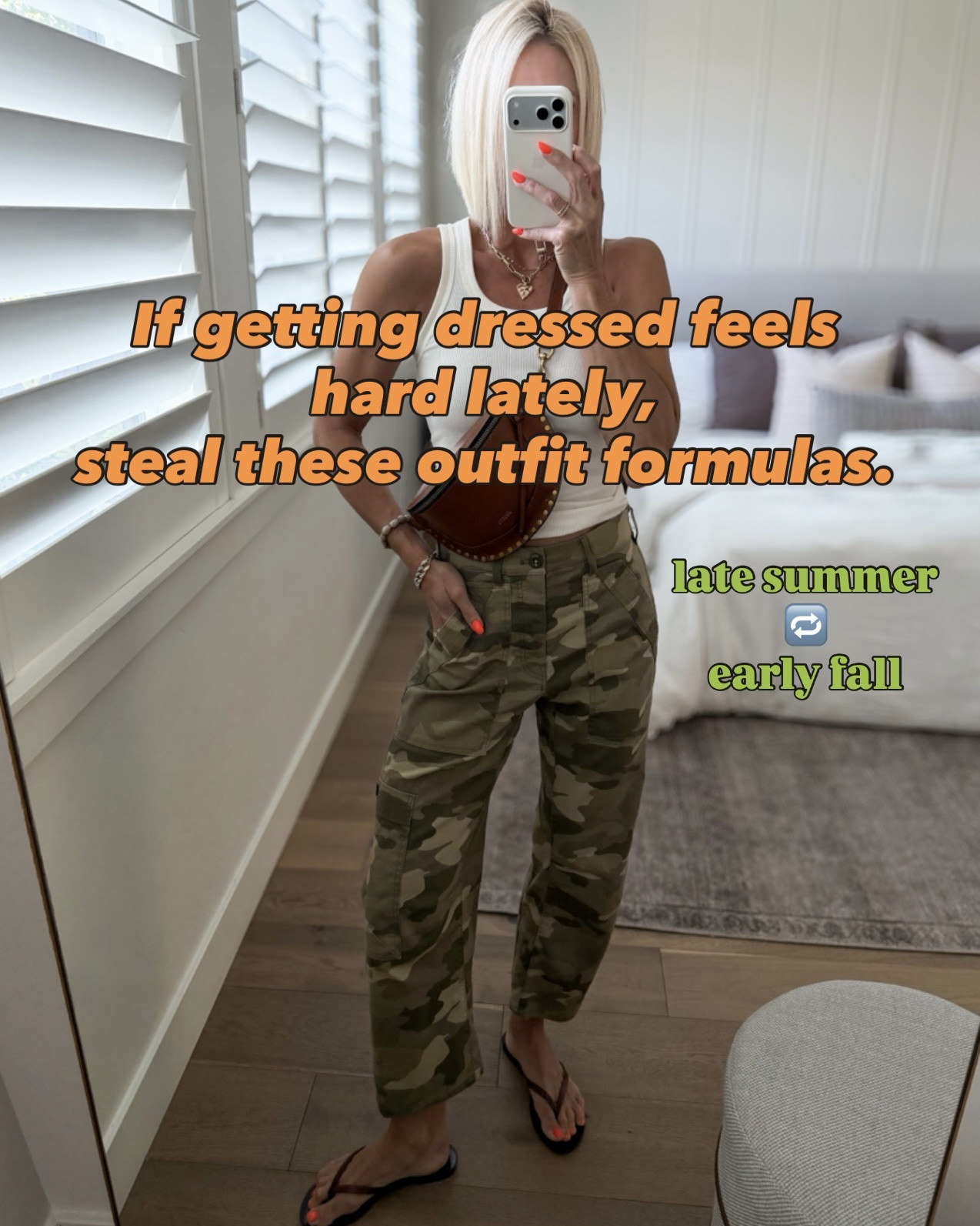 No overthinking. Just easy pieces, styled in ways that make getting dressed feel a whole lot simpler.
+everything fits tts unless noted below.
barrel jeans - I sized up for a looser fit to a 6 (regular length)
Grey v neck sweaters I sized up to a large
Green trouser pants size down. Wearing a small 
🦩tank size up, wearing a large
Denim jacket size down. Fits generous
*black sweater w/green pants & beige sweater w/overalls are same. I have several of these and wear a medium & large for extra oversized fit

#LTKmomlife #LTKOver40 #LTKgrwm