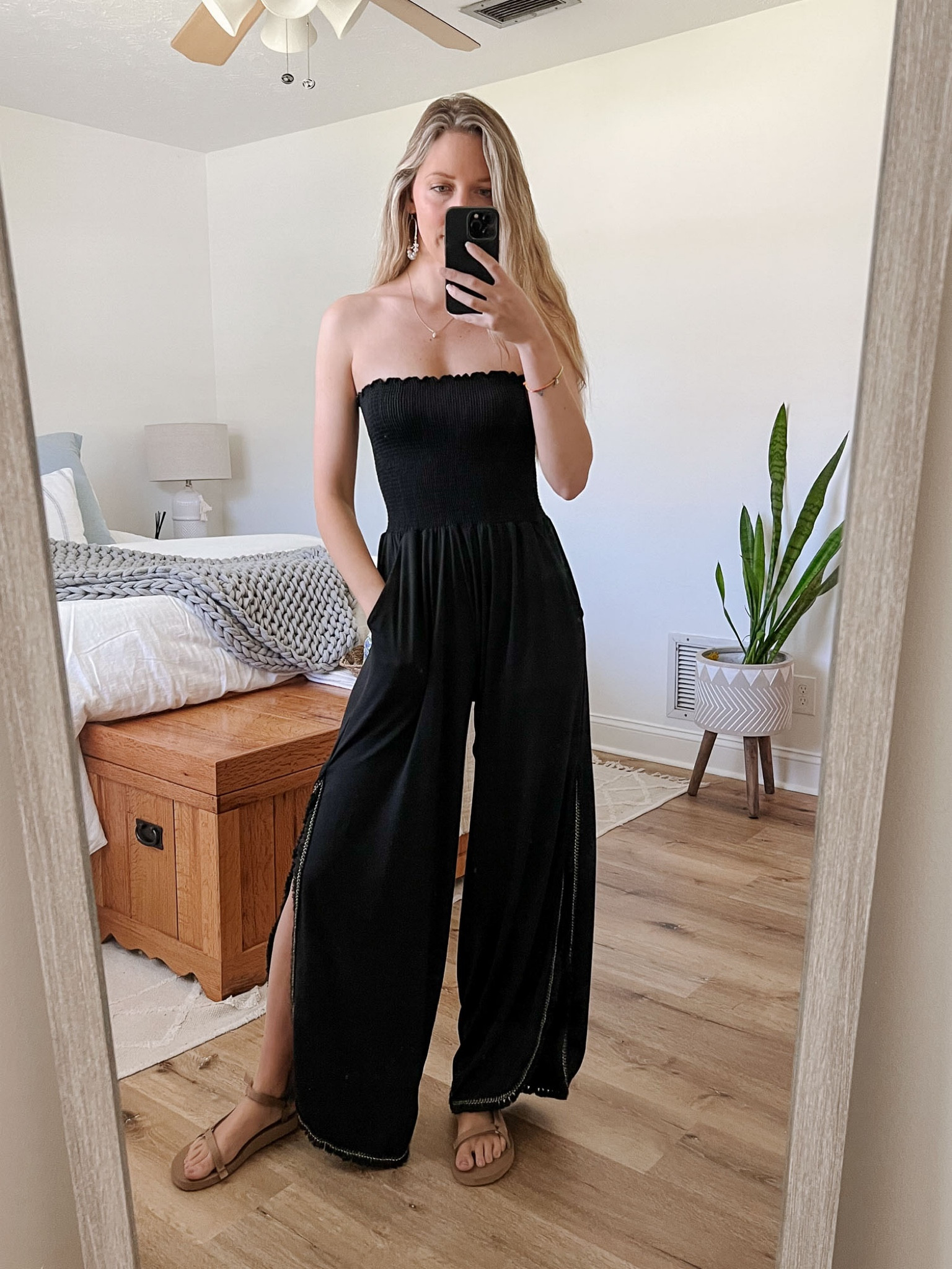 Simple and comfy black jumpsuit for salsa lessons Mexico 🖤 vacay travel outfit idea 

#LTKstyletip #LTKswim #LTKtravel