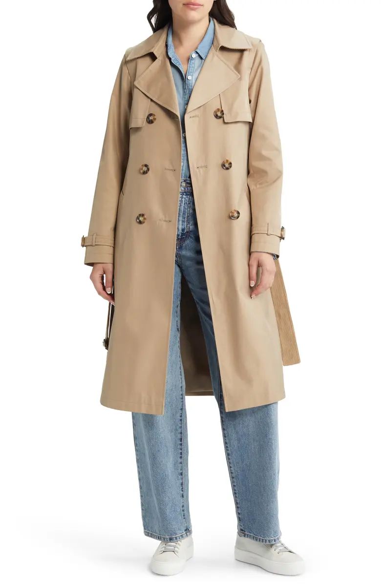 Sam Edelman Water Resistant Double Breasted Trench Coat | Nordstrom | Nordstrom