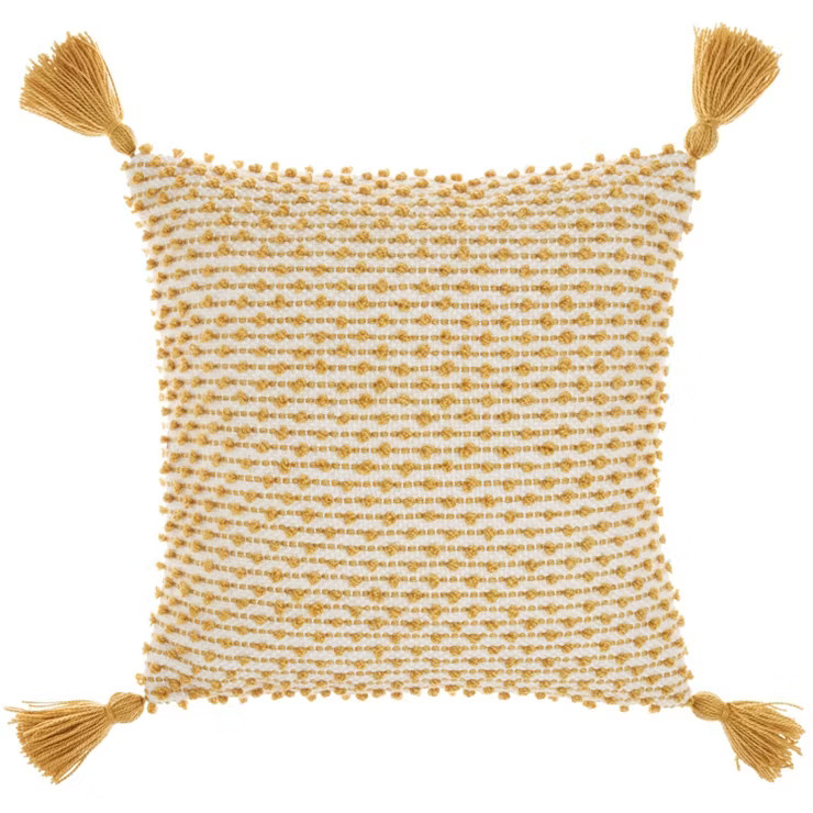 18"x18" Loops Striped Square Throw Pillow with Tassels - Mina Victory | Target