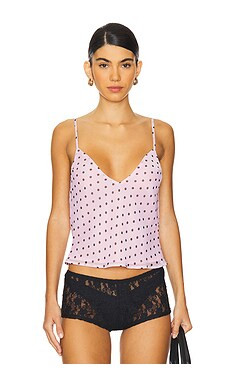 Bella Venice Sila Slip Top in Pink & Black from Revolve.com | Revolve Clothing (Global)