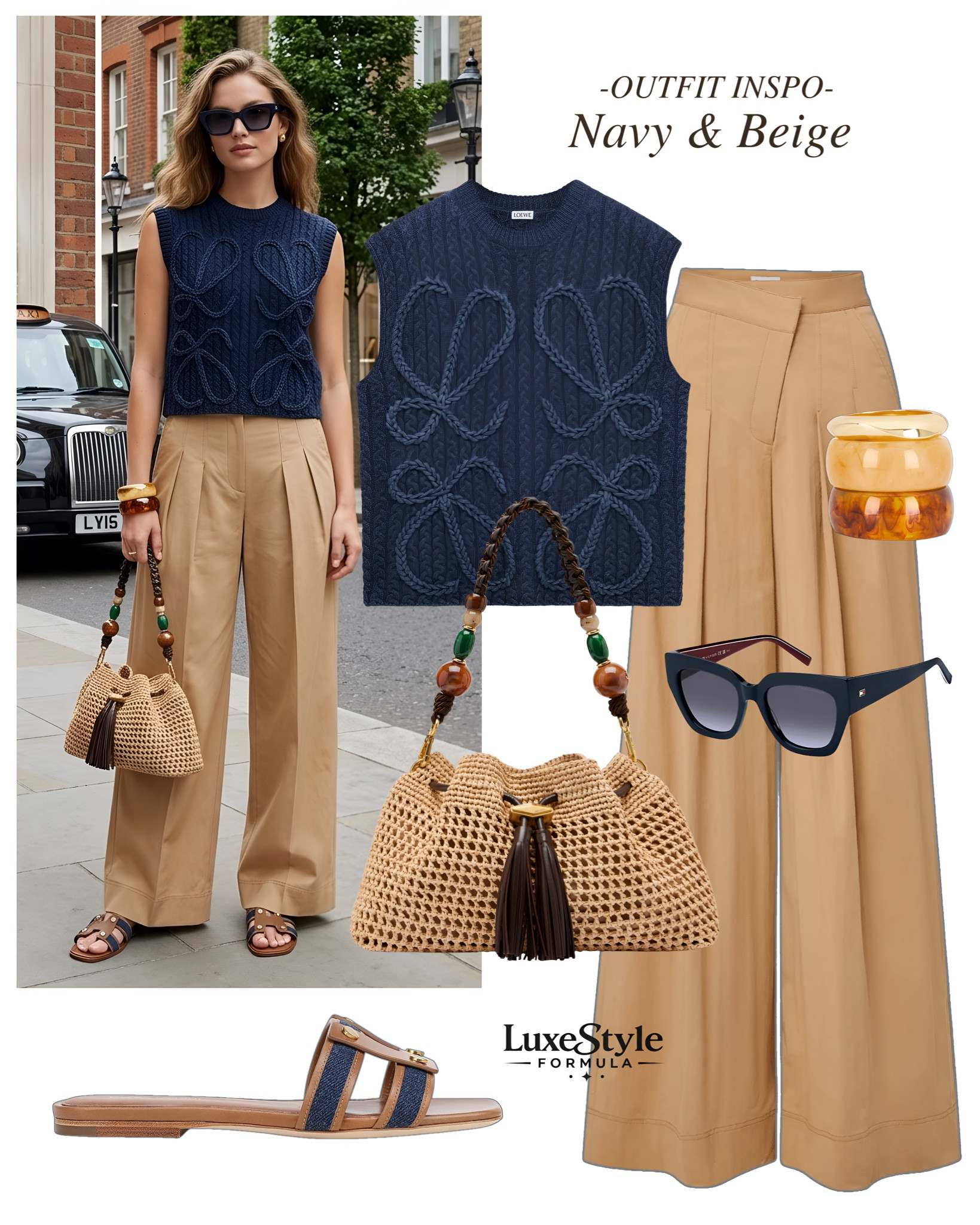 The colour combination that never needs a trend to justify it 💙🤎

navy and beige outfit, street style summer outfit, quiet luxury summer look, Loewe outfit inspo, wide leg trouser outfit, raffia bag styling, summer outfit ideas women, elevated casual outfits, chic summer street style, navy outfit women, beige wide leg pants, tortoiseshell accessories styling, luxury outfit inspiration, summer capsule wardrobe, minimal summer outfit, old money summer style, designer outfit ideas, effortless chic outfits, how to style wide leg trousers, summer colour combination outfits, luxestyleformula 

#navyandbeige, #quietluxurystyle, #streetstyleoutfitinspo, #summerluxurylook, #widelegtrouseroutfit 

#LTKootd #LTKTravel #LTKSeasonal