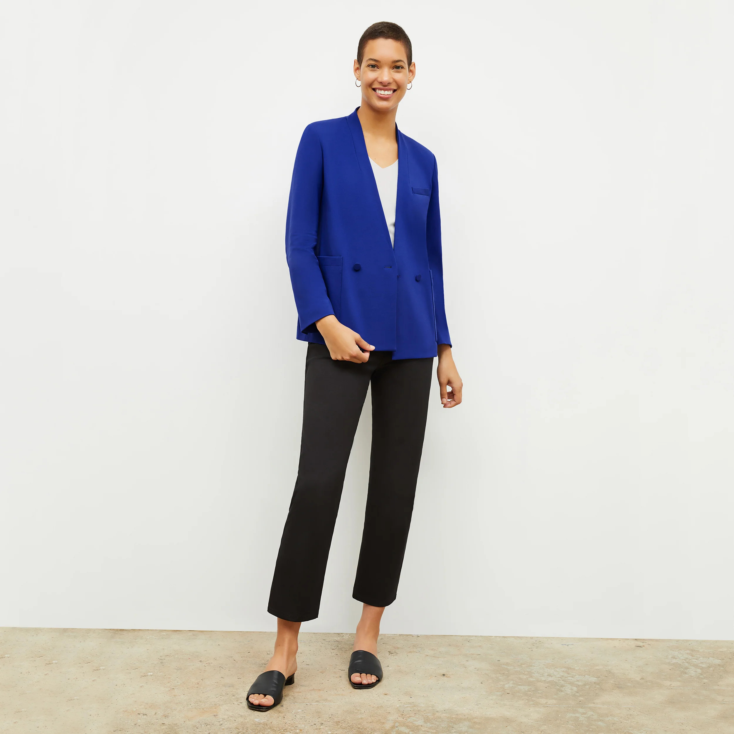 The Janette Blazer - Light Washable Ponte | MM LaFleur