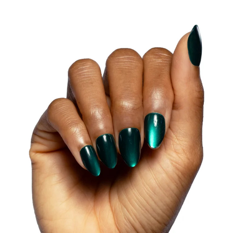 Olive & June Instant Mani Medium Almond Press-On Nails, Emerald Velvet, 42 Pieces | Walmart (US)