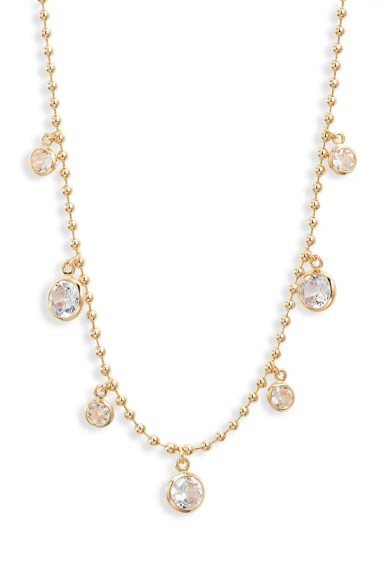 Scattered Bezel Cubic Zirconia Necklace (Women) | Nordstrom | Nordstrom