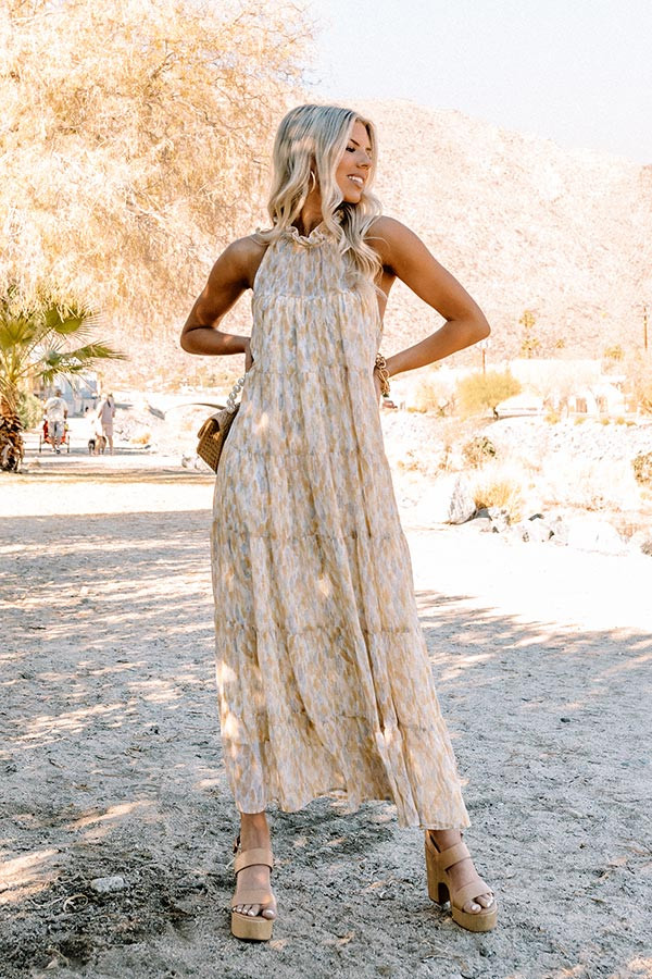 Fabulous Time Tiered Midi In Mustard | Impressions Online Boutique