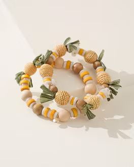 Multi Warm Lemon Stretch Bracelets | Chico's