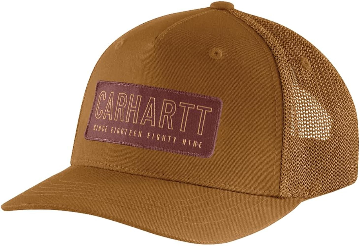 Carhartt Men's Rugged Flex Canvas Mesh-Back 1889 Patch Cap | Amazon (US)