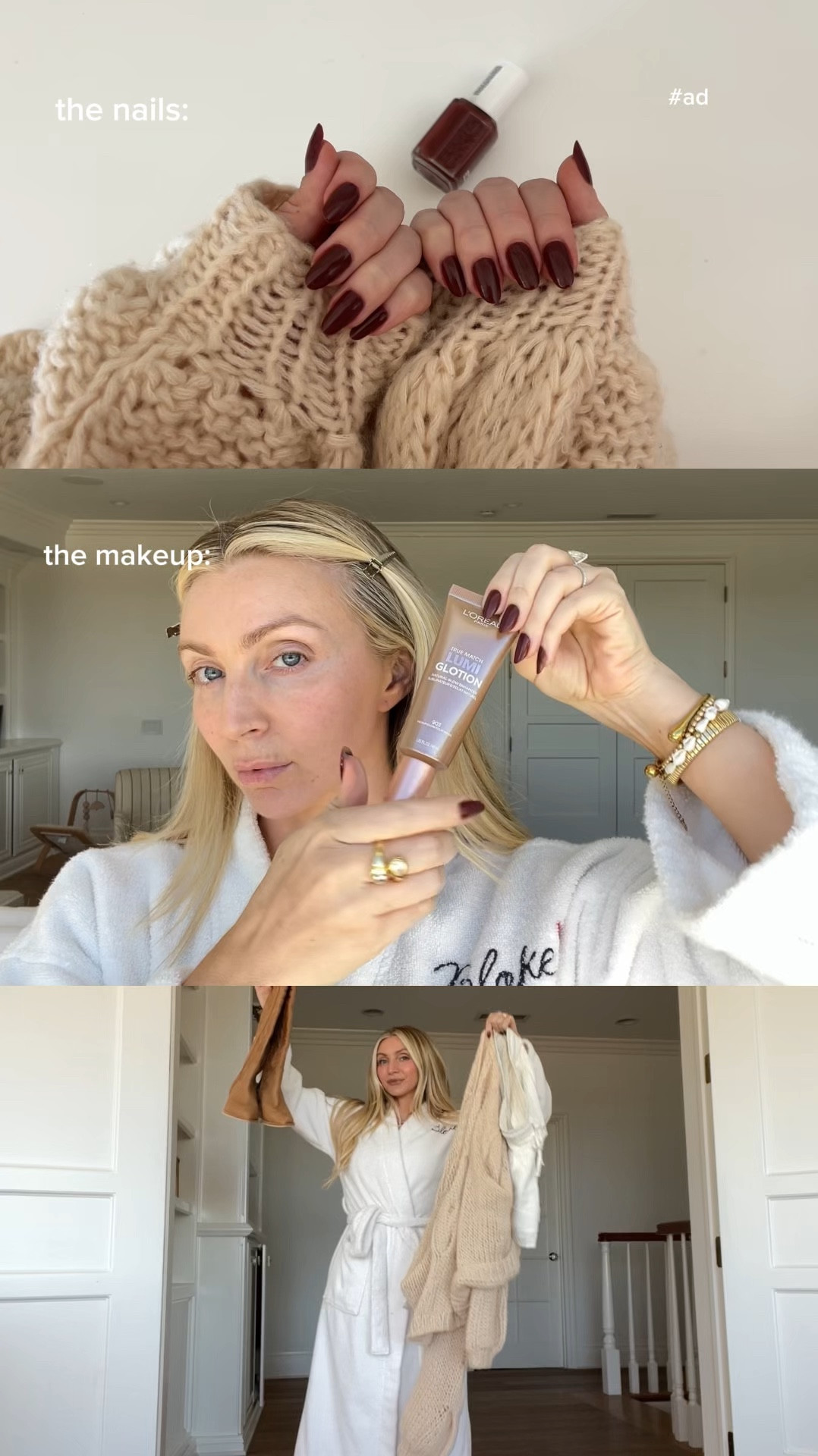 #ad #lorealpartner The perfect neutral fall formula! 
Nails shade: boho rodeo 

@maybelline @lorealparis @essie @Targetstyle @target #Target #LOrealParisMakeup #essie #targetstyle 