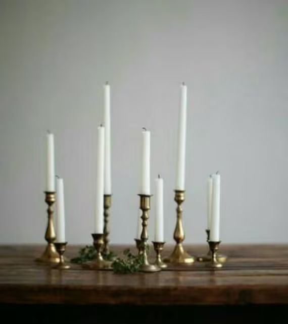Brass Candlesticks , Brass Candle Holder , Vintage Brass, Boho Wedding, Sold Individually, Found by  | Etsy (US)