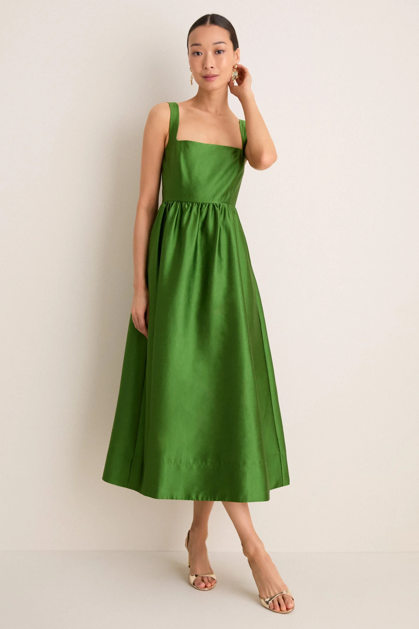 Green Dupioni Esme Dress | Tuckernuck (US)